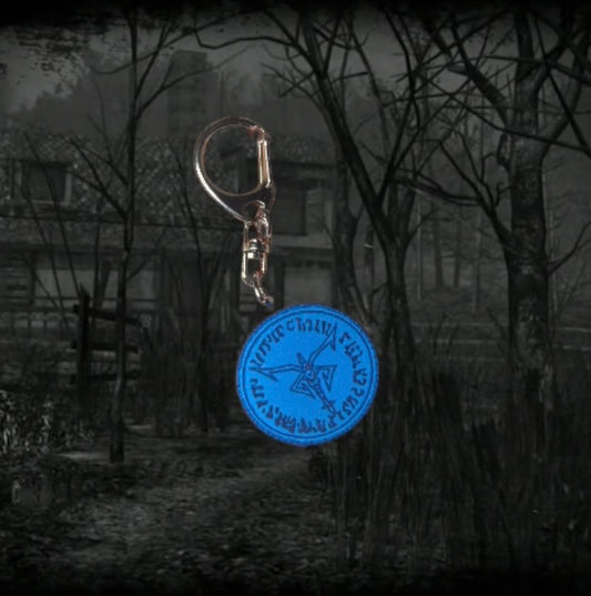 Blue Medallion Keychain
